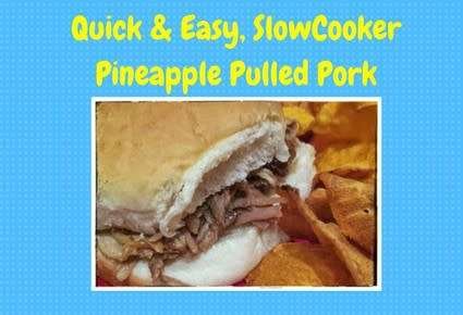 This Quick, Easy, Slow-Cooker BBQ Pineapple Pulled Pork is a cinch to put together and always a hit!