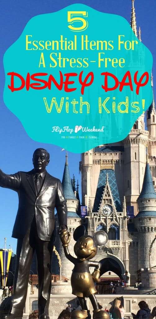 There are five items that you should have on your packing list for a stress-free Disney Day with kids! They are my Disney essentials, and will help your stay at Walt Disney World stay magical.
