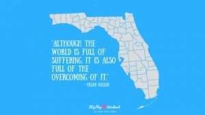 Inspirational Quote by Helen Keller- Post Hurricane Irma