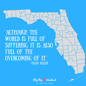 Inspirational Quote by Helen Keller- Post Hurricane Irma