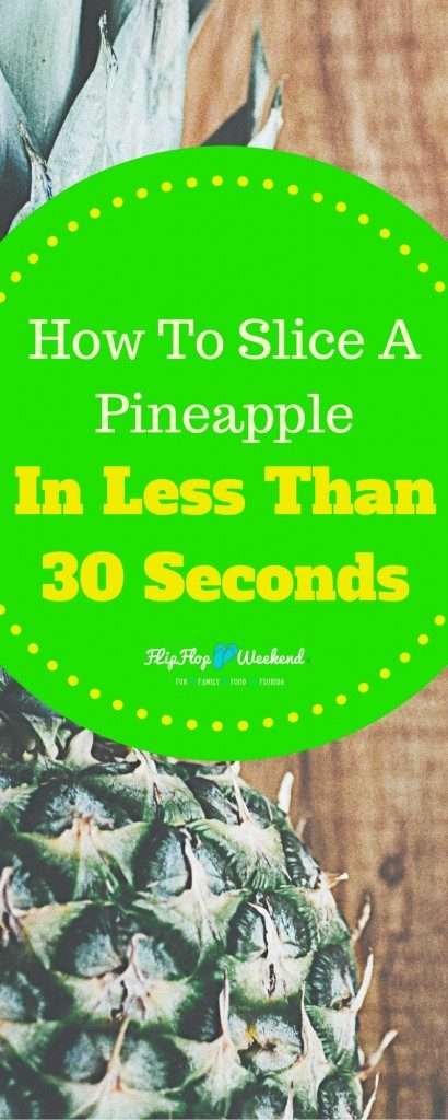 Cut a pineapple the easy way with this handy kitchen tool that costs less than $6 and requires only about 30 seconds of work!