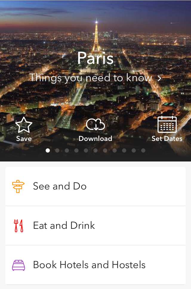 Triposo is a travel app that can work offline to give you travel tips and guides.