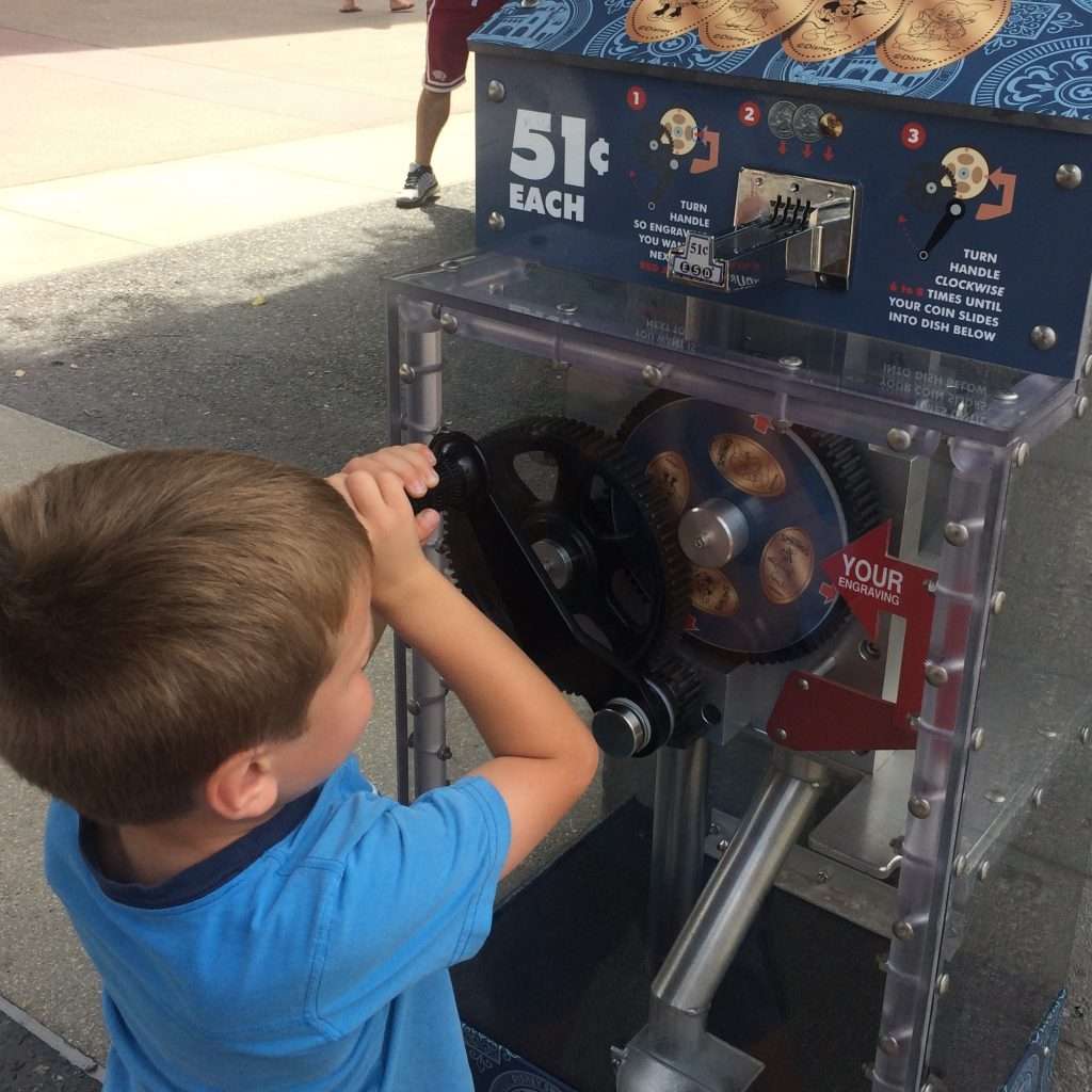 Pressed Pennies are a cheap Disney souvenir that takes up minimal luggage space.
