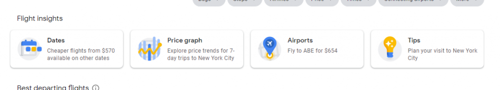 Google Search Flight Insights