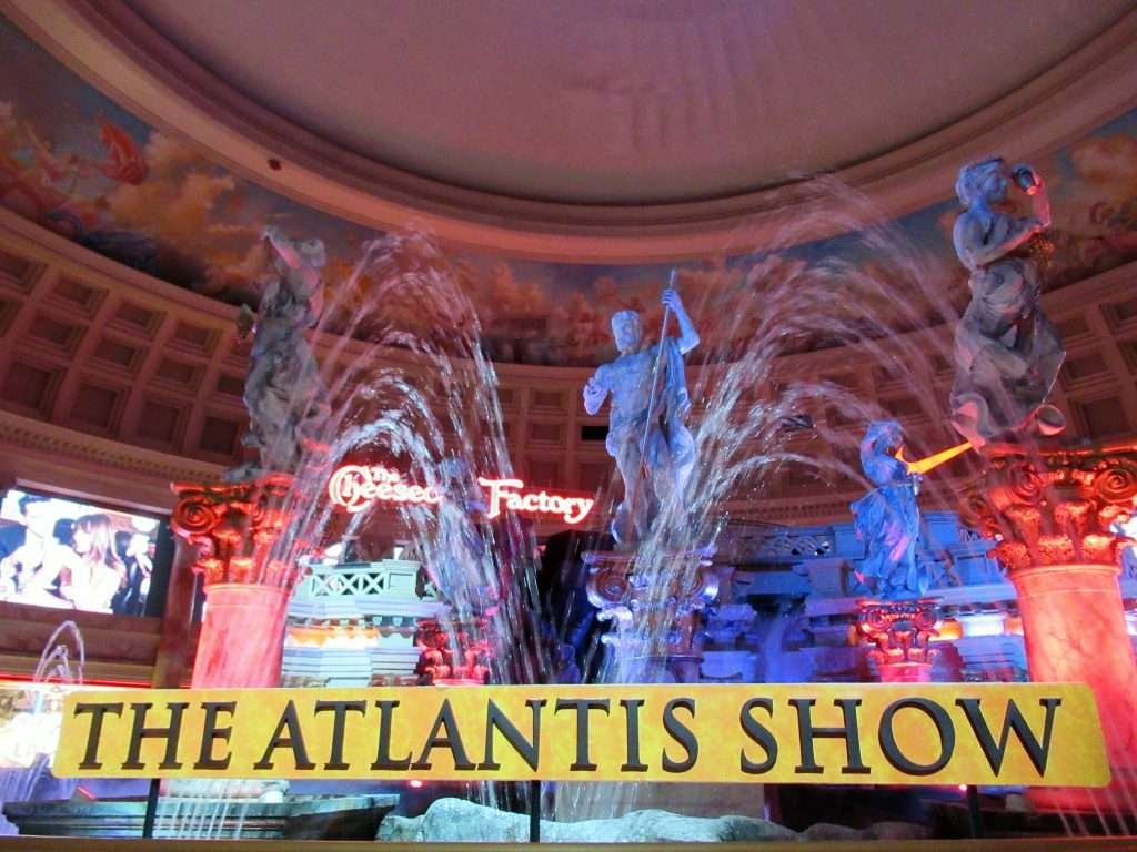 The Fall of Atlantis Show at Caeser's Palace is one of the many free things to do in Las Vegas