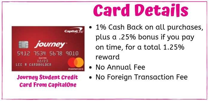 The Journey Student credit card is a good cash back credit card for students looking to build their credit. However, you do not need to be a student to apply.