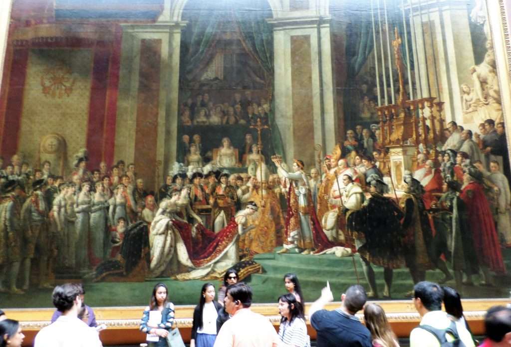 Keri Lawrence The Coronation of Napoleon on display at the Louvre Museum in Paris