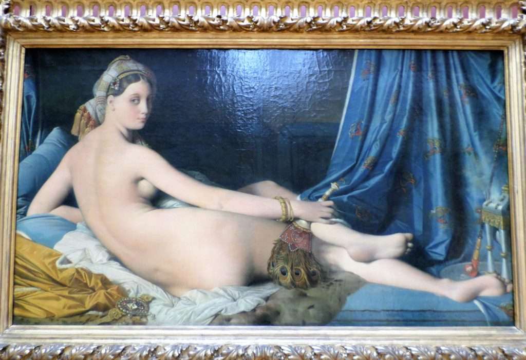 Keri Lawrence Grande Odalisque on display at the Louvre in Paris