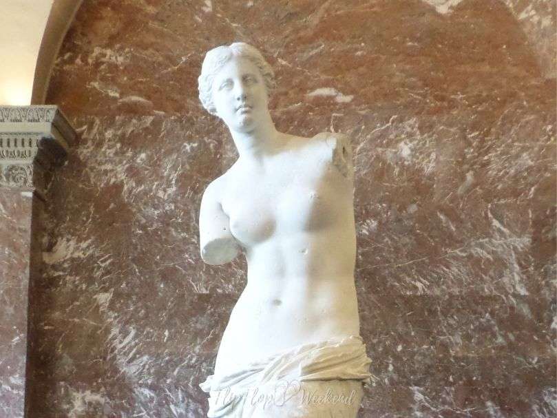 Venus de Milo on display at the Louvre in Paris